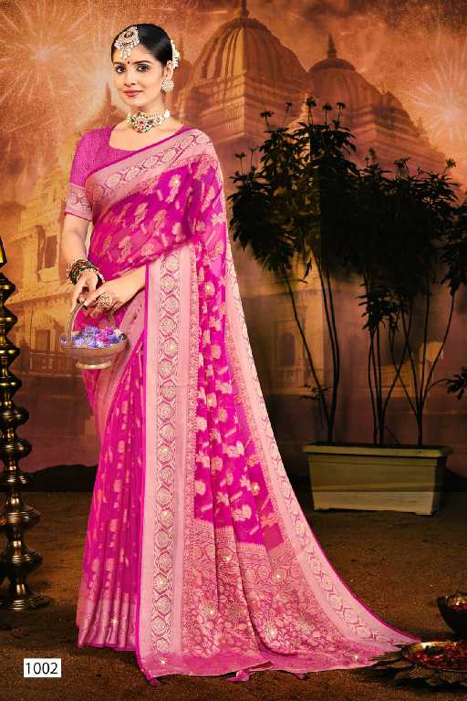 Saroj Chaavi Saroski Vol-2 Wholesale Soft Georgette With Swaroski Work Sarees