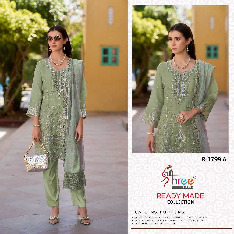 Shree Fabs R-1799 Wholesale Readymade Indian Pakistani Salwar Suits