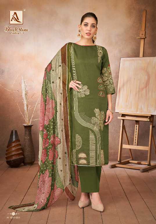 Alok Black Stone Vol-3 Wholesale Pure Zam With Exclusive Hand Work Dress Material