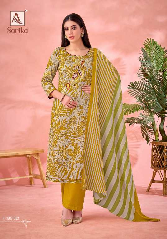 Alok Sarika Wholesale Pure Zam With Elegant Work Dress Material
