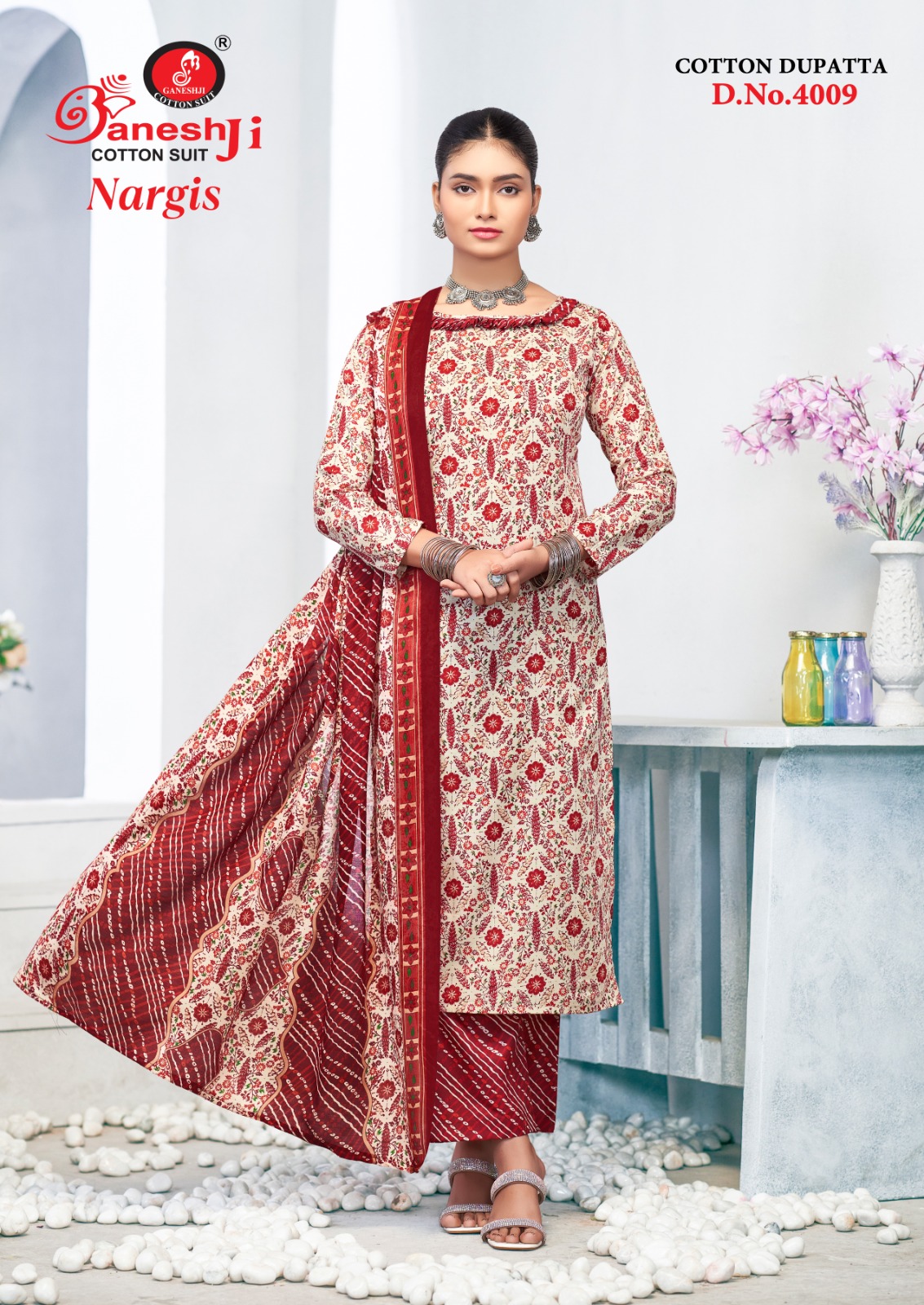 Ganeshji Nargis Vol-4 Wholesale Pure Cotton Printed Dress Material