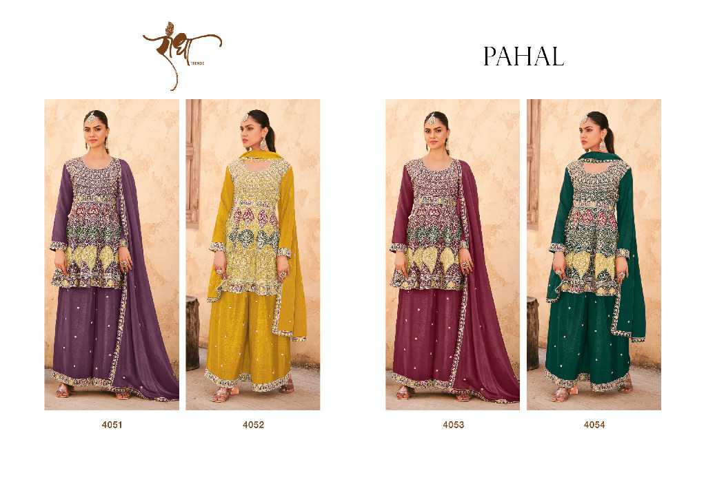 Radha Pahal Wholesale Heavy Premium Chinon Fabrics Free Size Stitched Suits