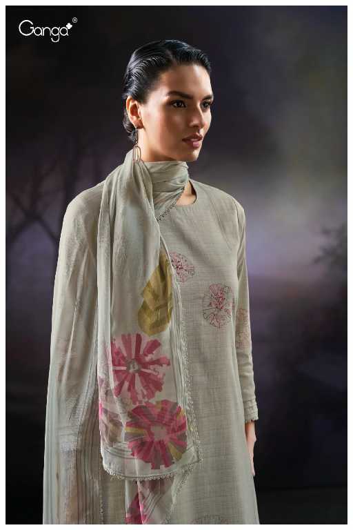 Ganga Olynka S3410 Wholesale Cotton Dobby With Hand Work Salwar Suits