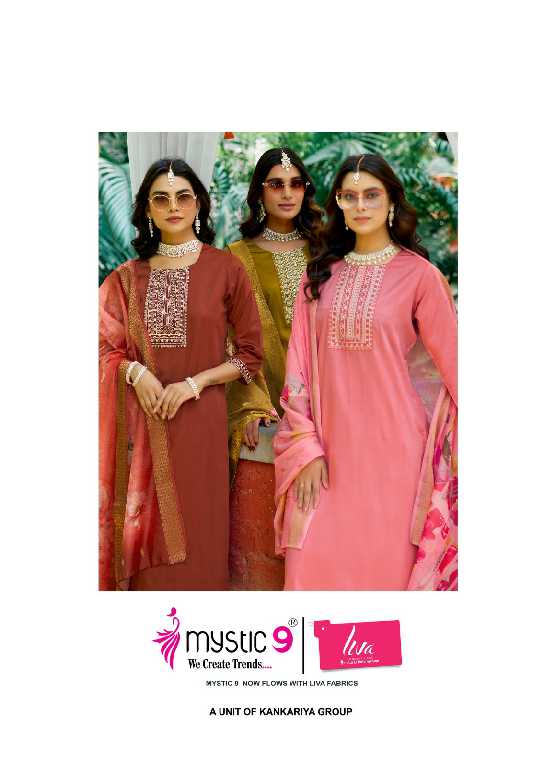 Mystic 9 Rich Gold Vol-4 Wholesale Readymade Three Piece Salwar Suits