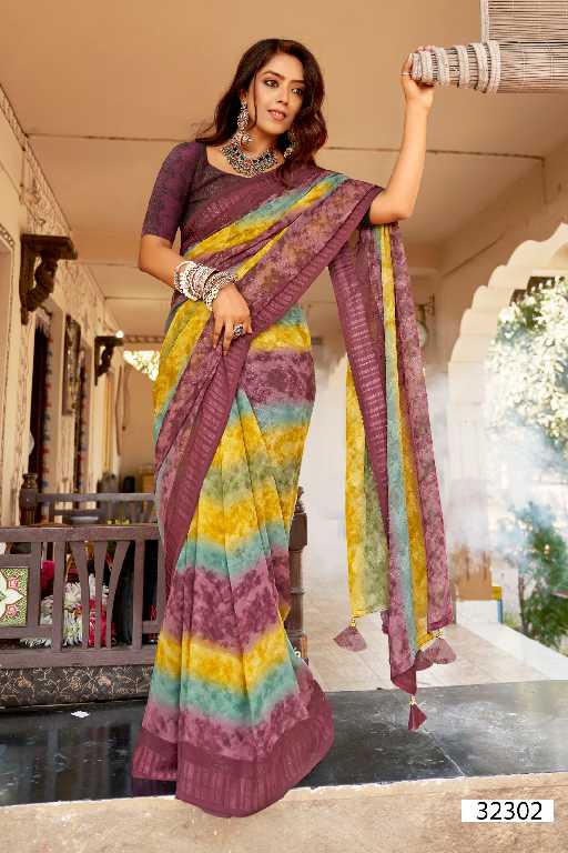 Vallabhi Shefali Vol-3 Wholesale Georgette With Abstract Print Sarees