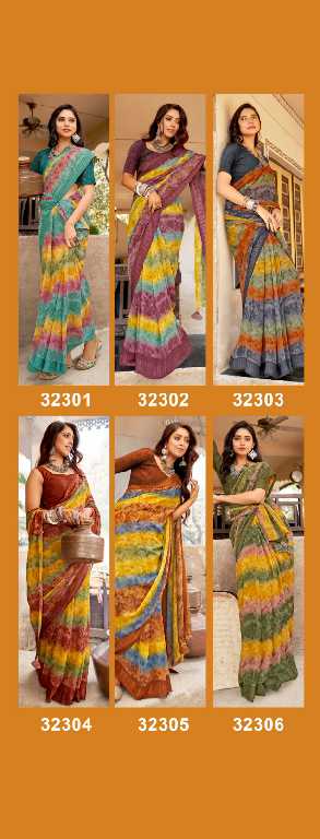 Vallabhi Shefali Vol-3 Wholesale Georgette With Abstract Print Sarees