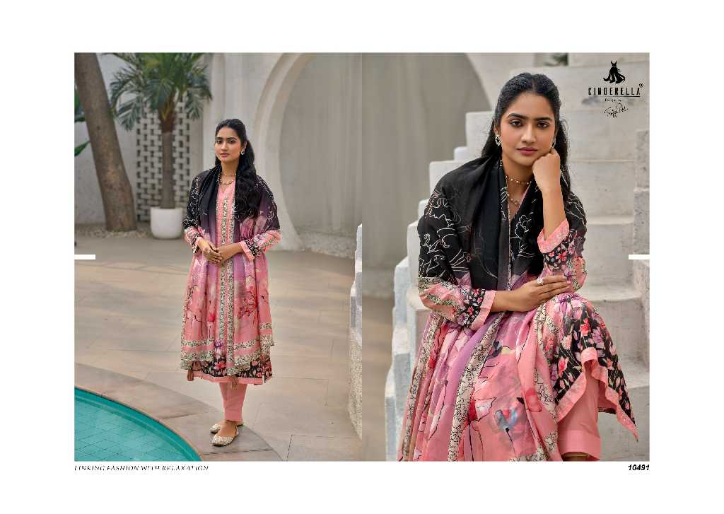 CINDERELLA SONE KI CHIDYA FANCY DIGITAL PRINT WITH HANDWORK DRESS MATERIAL