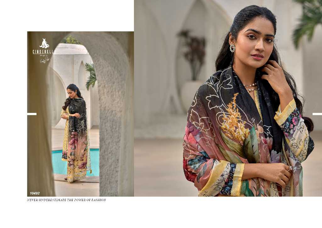 CINDERELLA SONE KI CHIDYA FANCY DIGITAL PRINT WITH HANDWORK DRESS MATERIAL