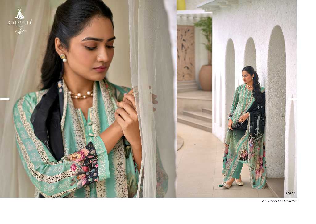 CINDERELLA SONE KI CHIDYA FANCY DIGITAL PRINT WITH HANDWORK DRESS MATERIAL