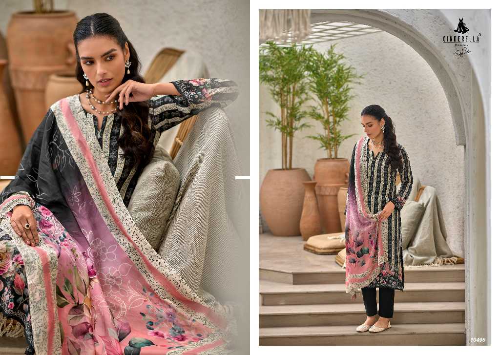 CINDERELLA SONE KI CHIDYA FANCY DIGITAL PRINT WITH HANDWORK DRESS MATERIAL
