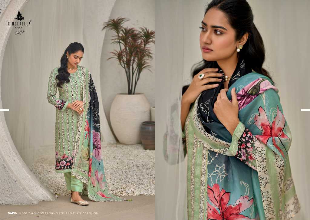 CINDERELLA SONE KI CHIDYA FANCY DIGITAL PRINT WITH HANDWORK DRESS MATERIAL