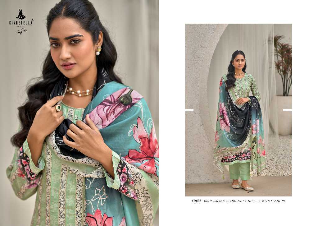 CINDERELLA SONE KI CHIDYA FANCY DIGITAL PRINT WITH HANDWORK DRESS MATERIAL