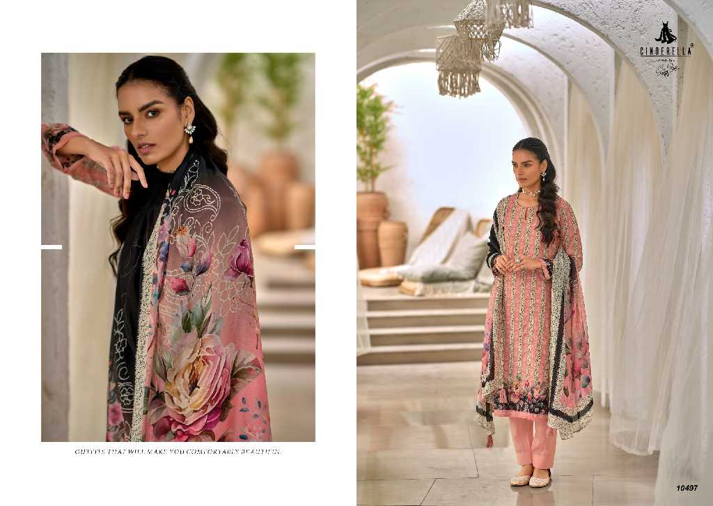 CINDERELLA SONE KI CHIDYA FANCY DIGITAL PRINT WITH HANDWORK DRESS MATERIAL