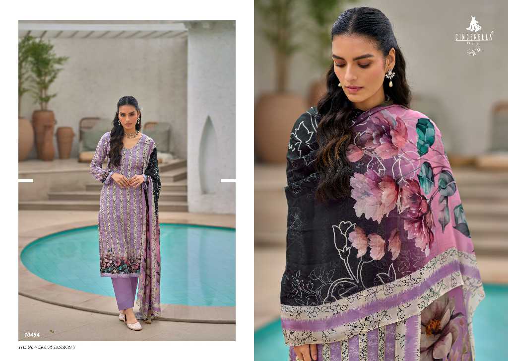 CINDERELLA SONE KI CHIDYA FANCY DIGITAL PRINT WITH HANDWORK DRESS MATERIAL