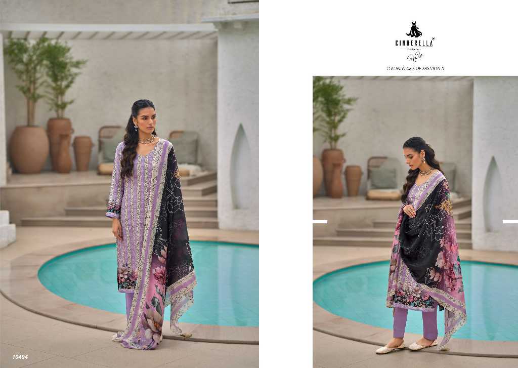 CINDERELLA SONE KI CHIDYA FANCY DIGITAL PRINT WITH HANDWORK DRESS MATERIAL