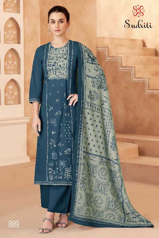 Sudriti Trible Thread Wholesale Pure Cotton Lawn With Hand Work Salwar Suits