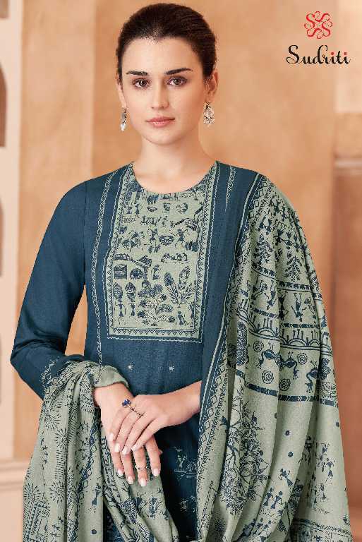 Sudriti Trible Thread Wholesale Pure Cotton Lawn With Hand Work Salwar Suits