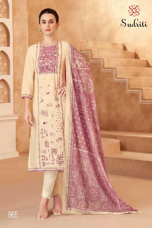 Sudriti Trible Thread Wholesale Pure Cotton Lawn With Hand Work Salwar Suits