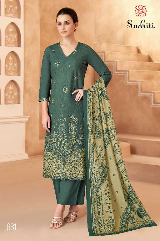 Sudriti Trible Thread Wholesale Pure Cotton Lawn With Hand Work Salwar Suits