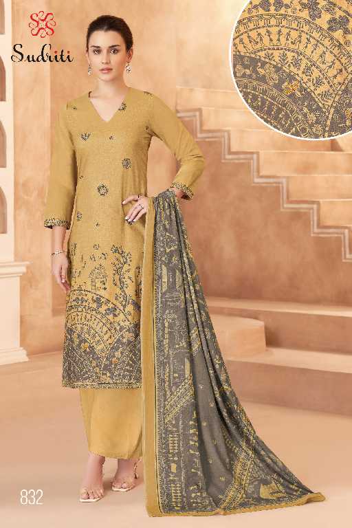 Sudriti Trible Thread Wholesale Pure Cotton Lawn With Hand Work Salwar Suits