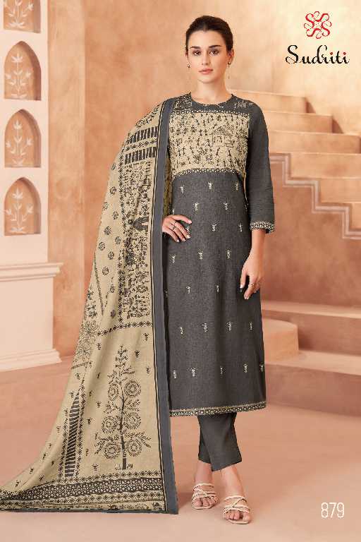 Sudriti Trible Thread Wholesale Pure Cotton Lawn With Hand Work Salwar Suits