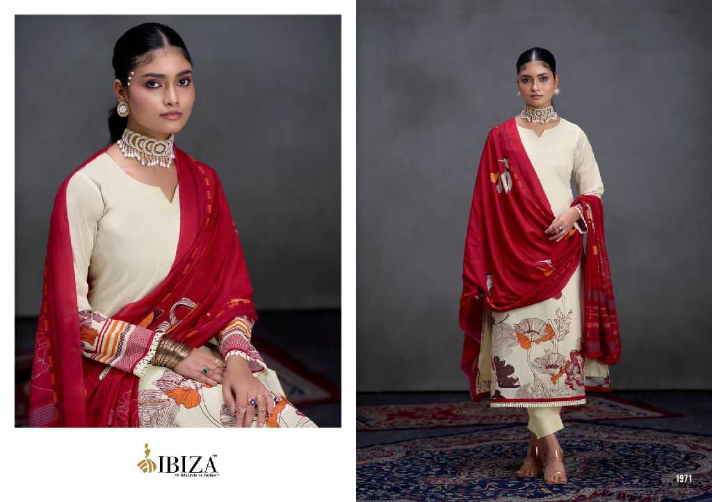 Ibiza Merova Wholesale Pure Orgendi With Handwork Salwar Suits
