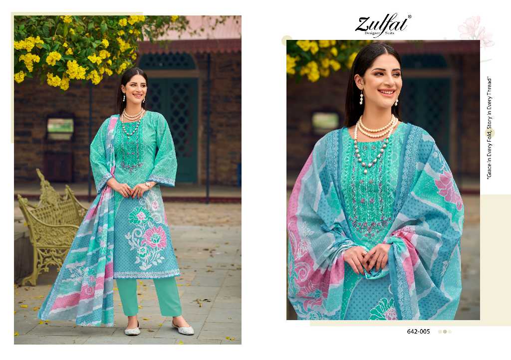 Zulfat Farah Wholesale Pure Cotton With Heavy Embroidery Work Dress Material