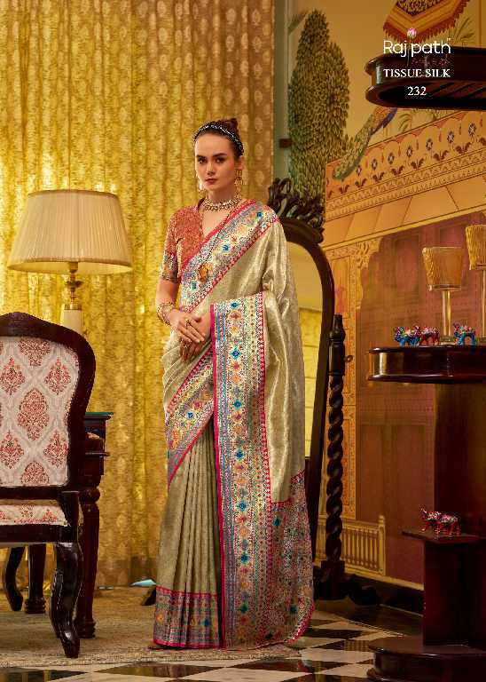 Rajpath Colours Wholesale TIssue Silk Party Wear Indian Sarees