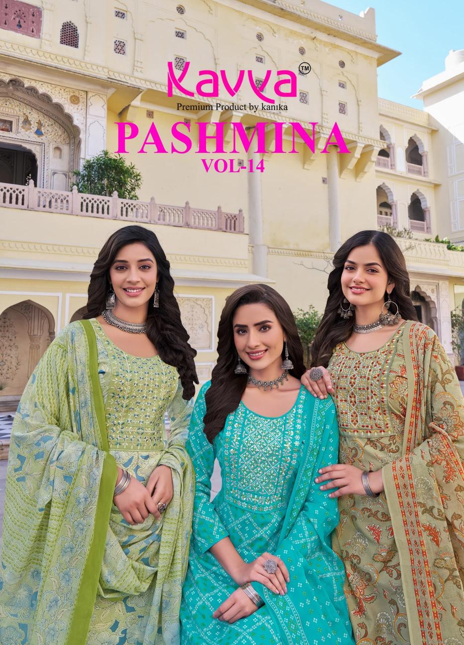 kavya pashmina vol 14 malaysian readymade cotton lining classic 3pcs dress