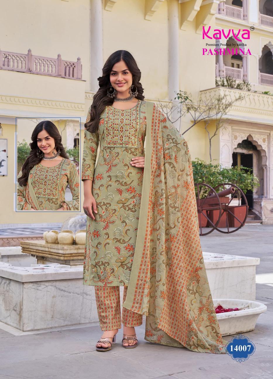 kavya pashmina vol 14 malaysian readymade cotton lining classic 3pcs dress