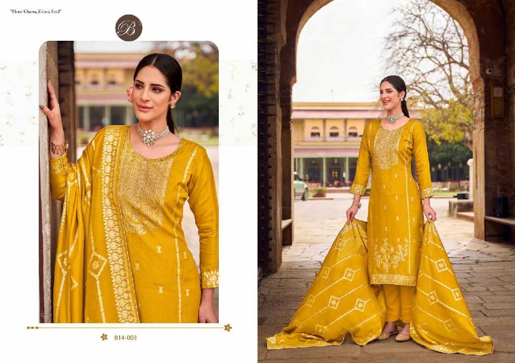 Belliza Pankhuri Wholesale Pure Viscose Dola Silk With Swaroski Work Dress Material