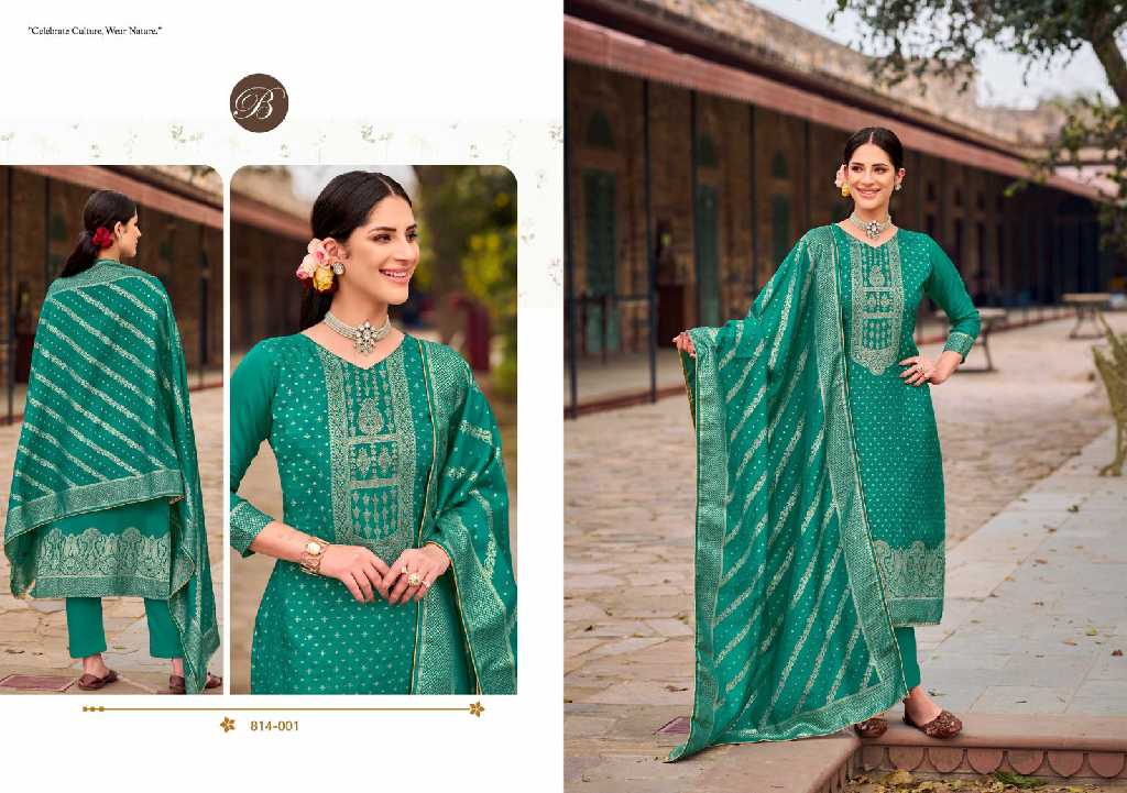 Belliza Pankhuri Wholesale Pure Viscose Dola Silk With Swaroski Work Dress Material