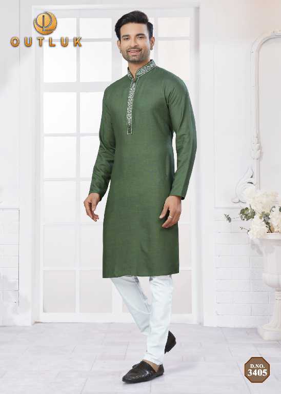 Outluk Wedding Collection Vol-34 Wholesale Kurta Pajama Collection Series Embroidery Kurta with Polo Pant