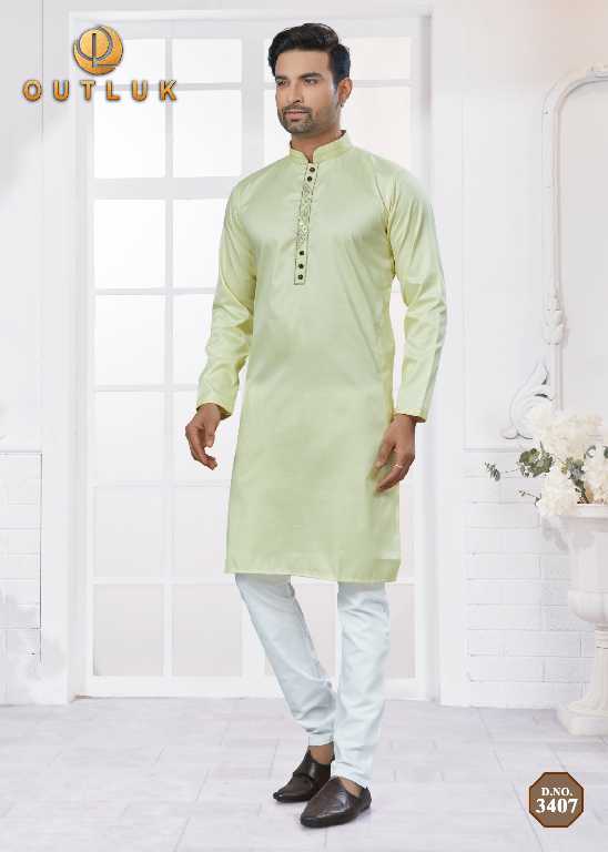 Outluk Wedding Collection Vol-34 Wholesale Kurta Pajama Collection Series Embroidery Kurta with Polo Pant