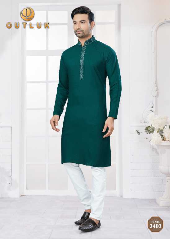 Outluk Wedding Collection Vol-34 Wholesale Kurta Pajama Collection Series Embroidery Kurta with Polo Pant