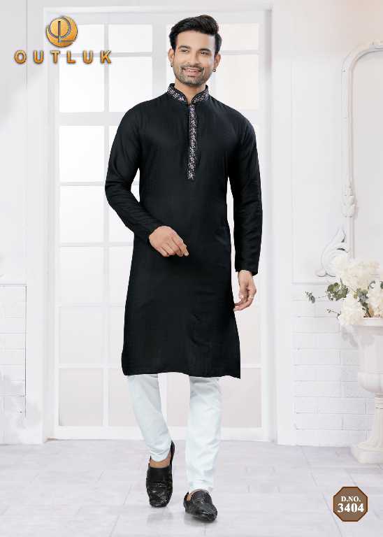 Outluk Wedding Collection Vol-34 Wholesale Kurta Pajama Collection Series Embroidery Kurta with Polo Pant