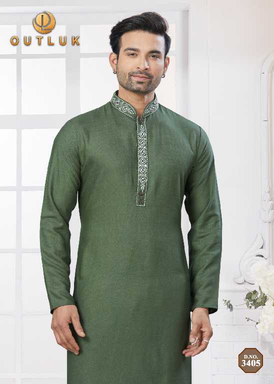 Outluk Wedding Collection Vol-34 Wholesale Kurta Pajama Collection Series Embroidery Kurta with Polo Pant