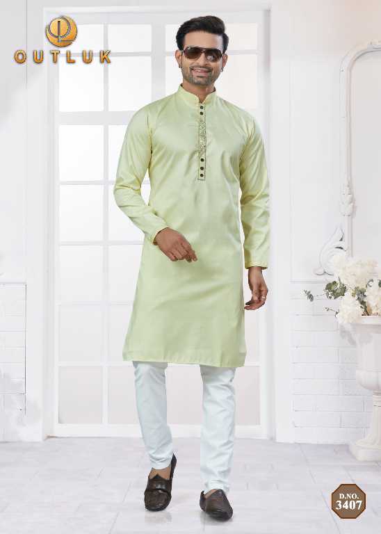 Outluk Wedding Collection Vol-34 Wholesale Kurta Pajama Collection Series Embroidery Kurta with Polo Pant
