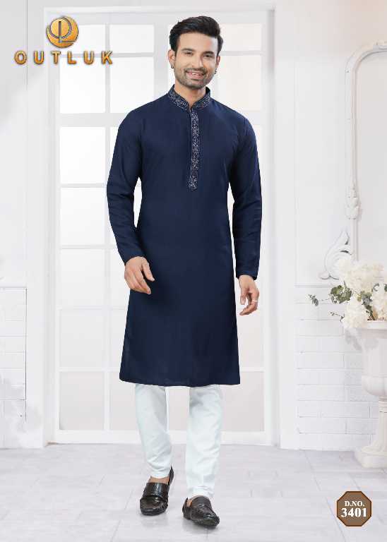 Outluk Wedding Collection Vol-34 Wholesale Kurta Pajama Collection Series Embroidery Kurta with Polo Pant