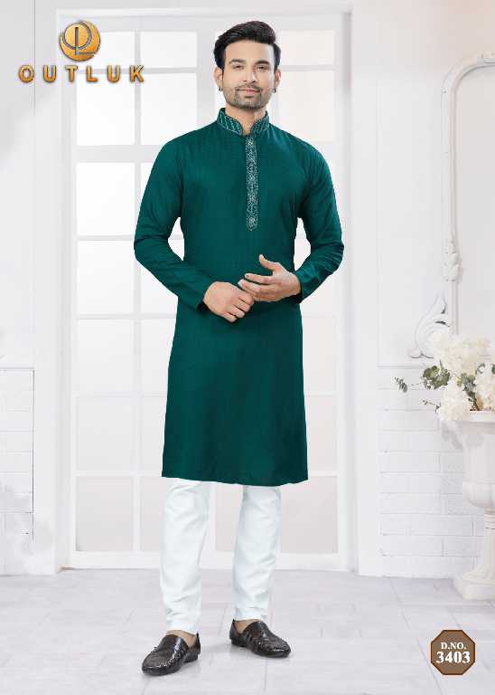 Outluk Wedding Collection Vol-34 Wholesale Kurta Pajama Collection Series Embroidery Kurta with Polo Pant