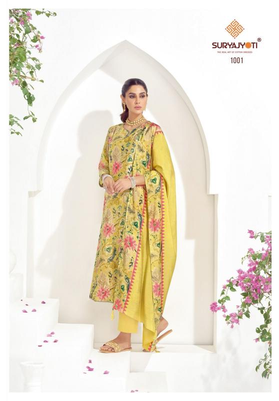 suryajyoti kiara vol 1 russian silk beautiful look dress material