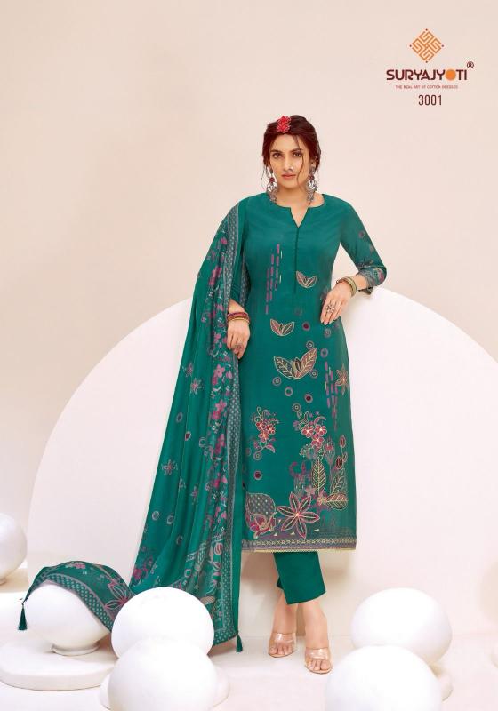 suryajyoti prabha vol 3 modal discharge print casual dress material