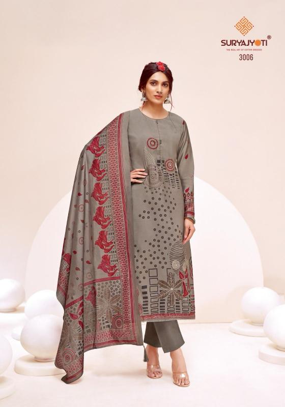 suryajyoti prabha vol 3 modal discharge print casual dress material