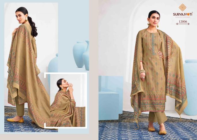 suryajyoti pushpa vol 12 modal discharge print unique dress for ladies