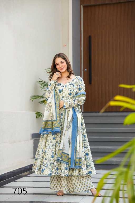 Lucaya Clora Vol-7 Wholesale Designer 3pcs beautiful printed Kurti bottom with dupatta Collection