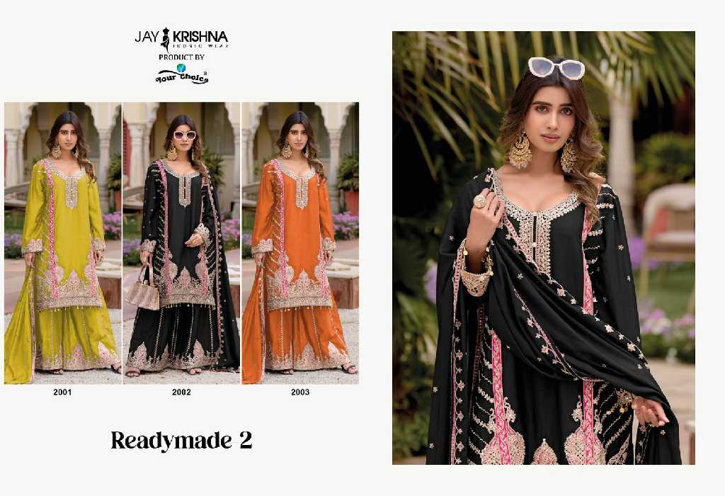 Jay krishna By Your Choice Readymade Vol-2 Wholesale Heavy Chinon Readymade Suits
