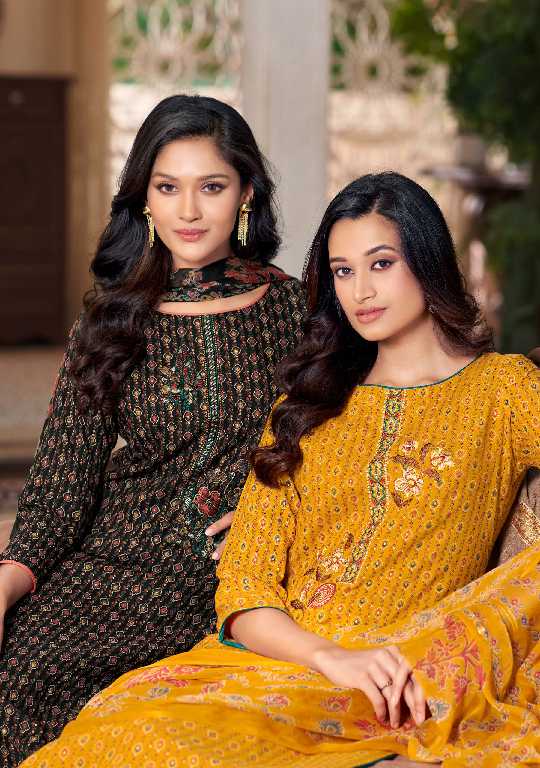 Alok Citra Wholesale Viscose Reyon With Embroidery Work Dress Material