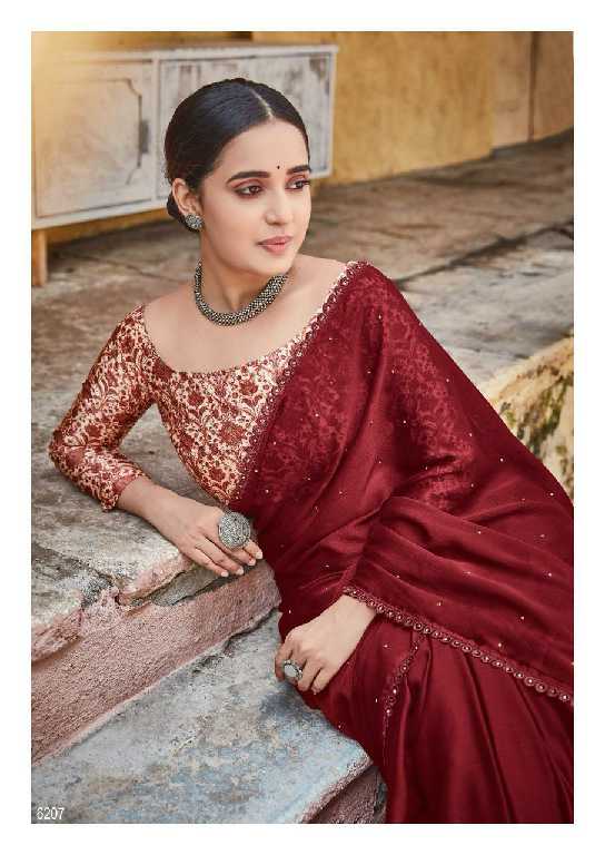 Kashvi Ruby Wholesale Moss With Diamond Work Party Wear Indian Sarees