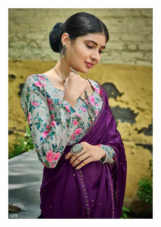 Kashvi Ruby Wholesale Moss With Diamond Work Party Wear Indian Sarees