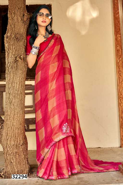 Vallabhi Karuna Vol-4 Wholesale Chiffon With Abstract Print Sarees